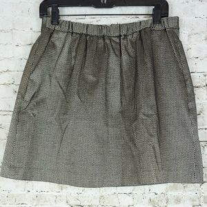 Madewell Jacquard Party Gold Skirt with Pockets